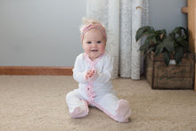 Load image into Gallery viewer, The Madison Pink Check Ruffle Footie