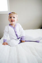 Load image into Gallery viewer, The Madison Lavender Ruffle Footie