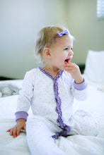 Load image into Gallery viewer, The Madison Lavender Ruffle Footie