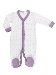 The Madison Lavender Ruffle Footie