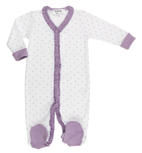 The Madison Lavender Ruffle Footie