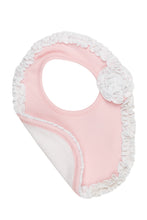 Load image into Gallery viewer, Pink with White Ruffle Bib