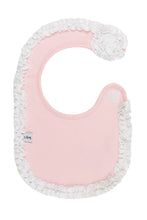 Load image into Gallery viewer, Pink with White Ruffle Bib